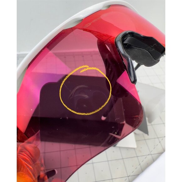 Oakley Youth Radar EV XS Path Sunglasses in White/Prizm Field - Picture 7 of 11